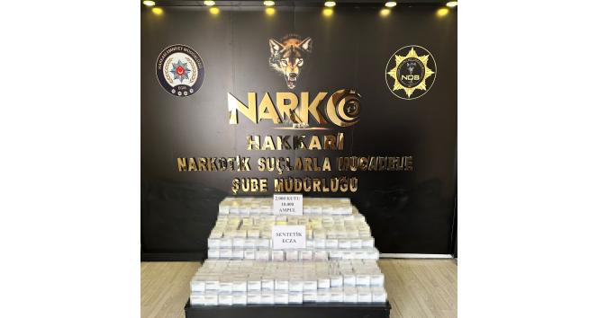 Yüksekova’da 10 bin ampul sentetik ecza ele geçirildi