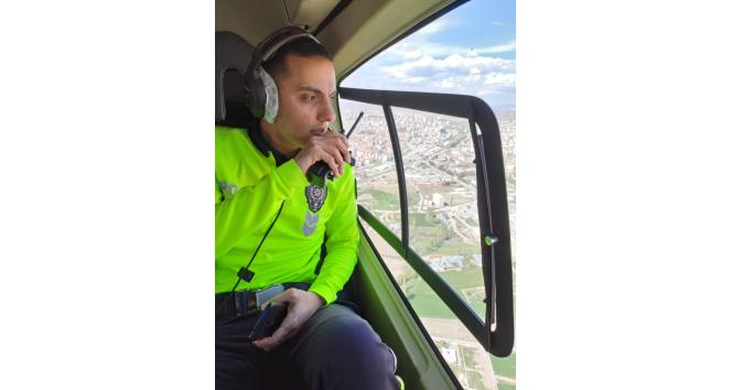Niğde’de helikopterli trafik denetimi yapıldı