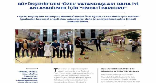 Kayseri, büyükşehir projeleri ile sağlıklı Kentler Birliği Dergisi’nde örnek gösterildi