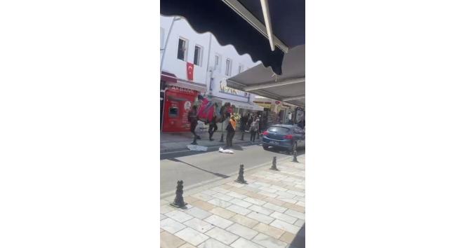 Bodrum çarşısında panik anları