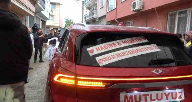 Dünya evine yerli ve milli otomobil Togg’la girdiler