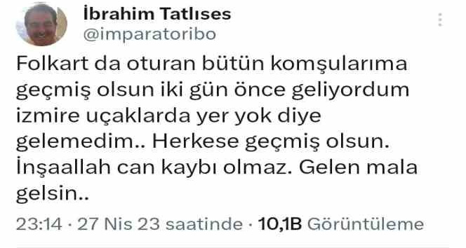 İzmir’de İbrahim Tatlıses’in de oturduğu site yandı