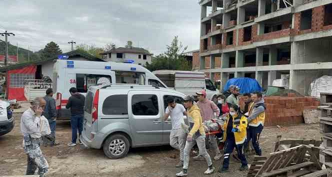 Ordu’da inşaat iskelesi çöktü: 4 işçi yaralandı