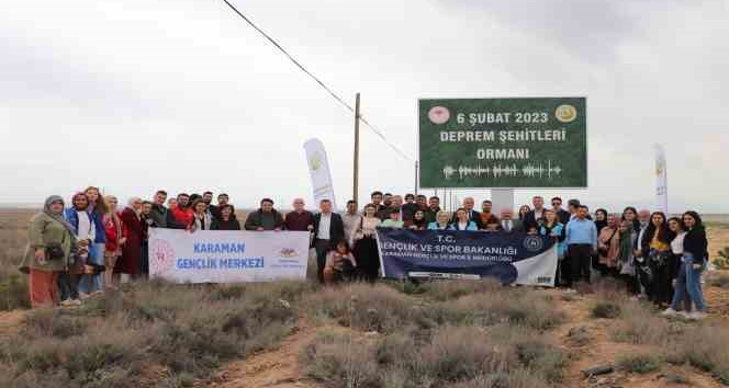 Karaman’da depremde hayatını kaybedenlerin anısına fidan dikildi