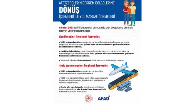 AFAD’dan deprem bölgesine geri dönüş yapmak isteyen vatandaşlar için duyuru