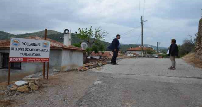 Gömeç’te parke taş çalışmaları devam ediyor