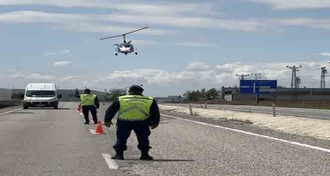 Çankırı’da hava destekli trafik denetimi