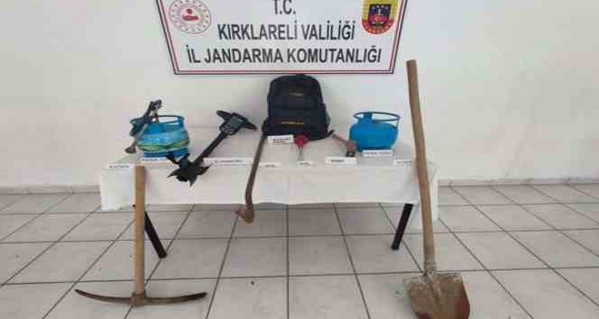Kırklareli’de kaçak kazı yapan şüpheliler yakalandı