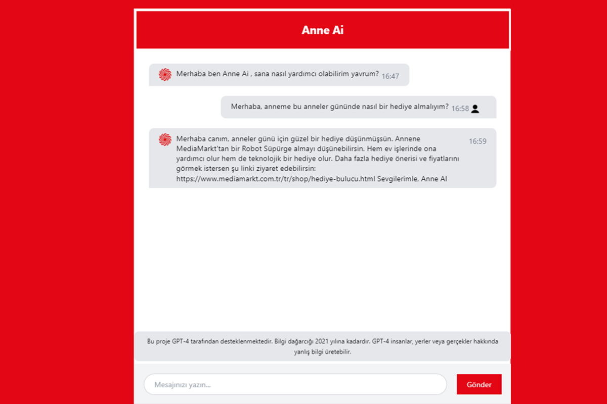 Tüketiciler soruyor, MediaMarkt Anne Ai cevaplıyor