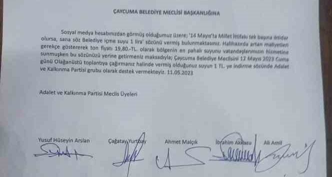 AK Parti’den Kantarcı’ya "Suyu hemen 1 TL yapın" çağrısı