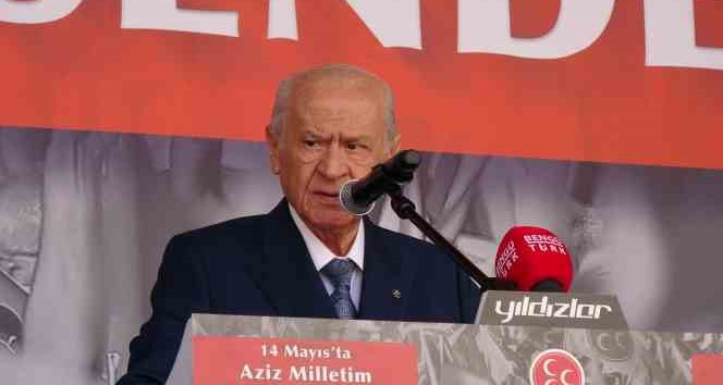 Bahçeli: “Bir terörist alçakça ve cüretkar şekilde milletimizi tehdit ederek, ’14 Mayıs’ta Kılıçdaroğlu kazanamazsa iç savaş çıkar’ diyebilmiştir"