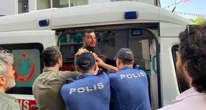 Binanın çatısına çıkarak kendini atacağını söyledi