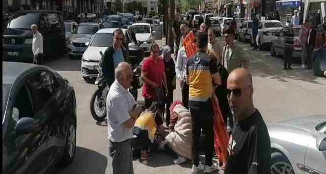Otomobil elektrikli bisiklete çarptı: 1 yaralı
