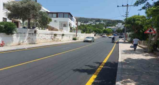 Bodrum Mümtaz Ataman Caddesi’ndeki asfalt çalışması tamamlandı