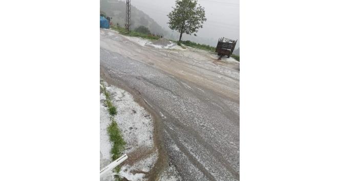 Yenice’de dolu yağışı etkili oldu