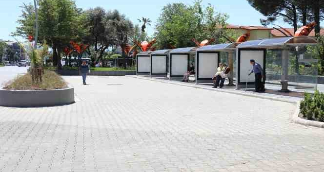 Marmaris’te merkez durak noktasına estetik dokunuş