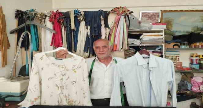 Mardin’de 11 yaşında açtığı terzi dükkanında 53 yıldır kıyafet dikiyor