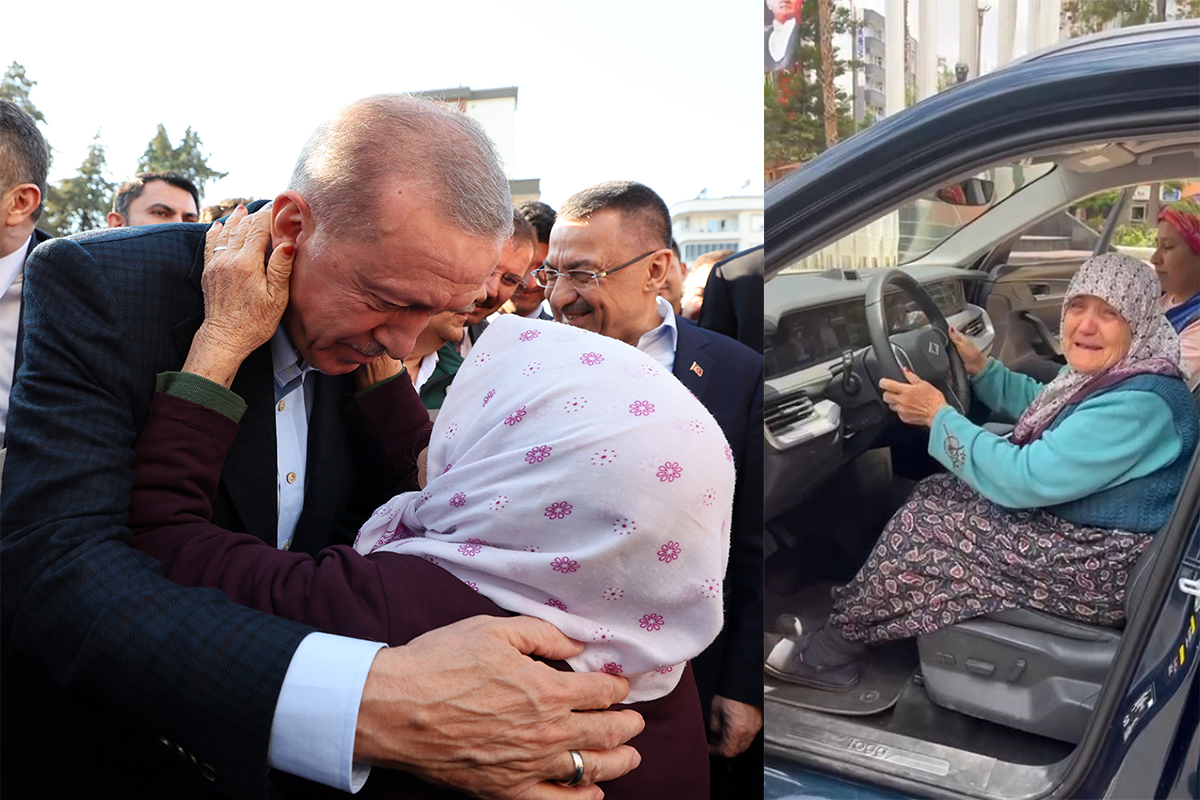 Cumhurbaşkanı Erdoğan’ı evinde ağırlayan Zülfiye nine TOGG’a binince gözyaşlarını tutamadı