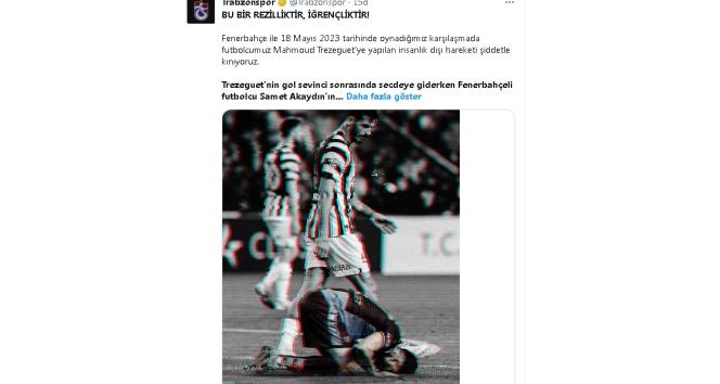 Trabzonspor’dan, Fenerbahçeli savunma oyuncusu Samet Akaydin’e tepki
