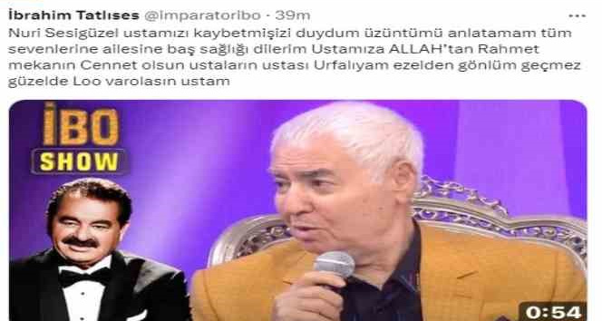 Usta Sanatçı Nuri Sesigüzel hayatını kaybetti
