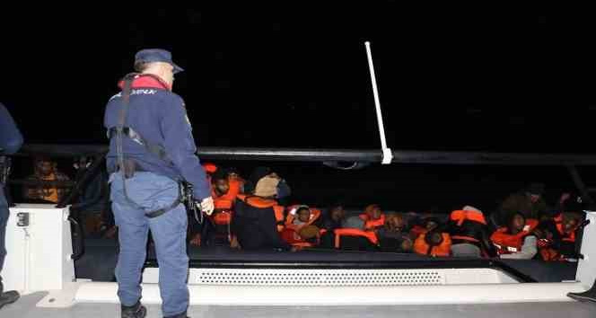 Ayvacık açıklarında 45 kaçak göçmen yakalandı