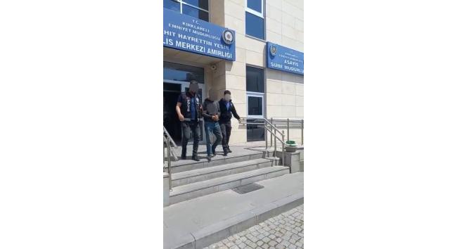 Kırklareli’nde 15 yıl kesinleşmiş cezası bulunan şüpheli yakaladı