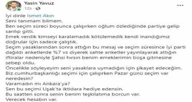 Uşak’ta Millet İttifakı’nda derin çatlak