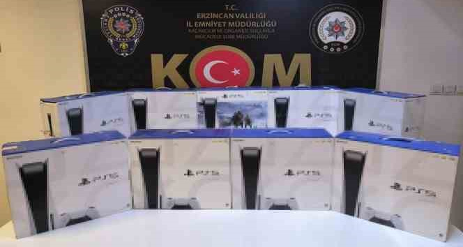 Erzincan’da 9 adet kaçak oyun konsolu ele geçirildi