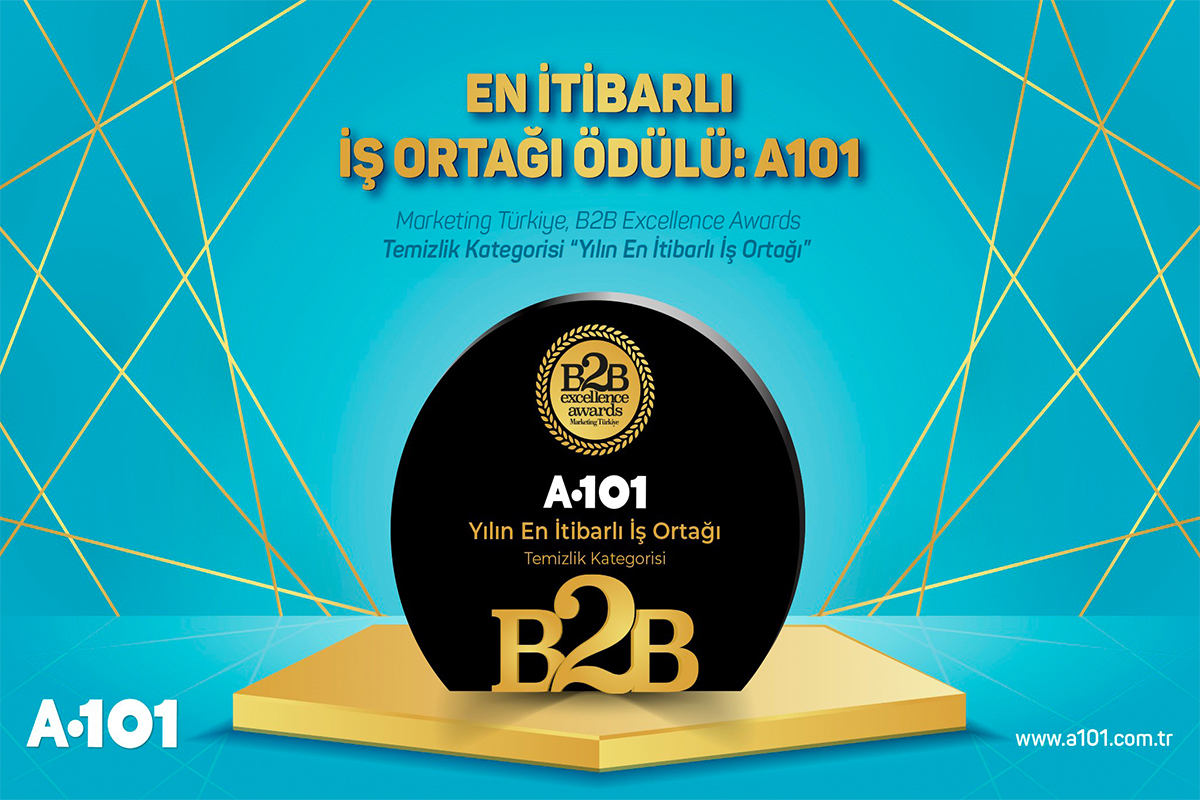 A101’e B2B Excellence Awards’da en itibarlı iş ortağı ödülü