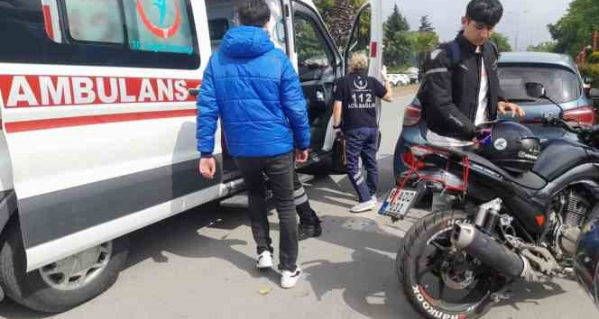 Karadeniz Ereğli’de motosikletle araç çarpıştı: 1 yaralı