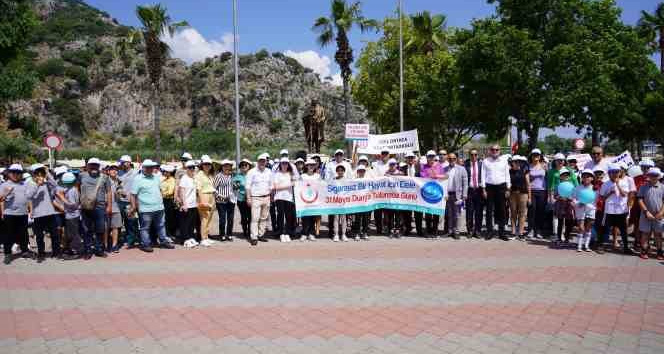 Ortaca’da ‘Dünya tütünsüz günü’ yürüyüşü