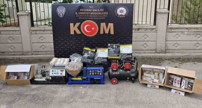 Aksaray polisinden kaçak sigara operasyonu