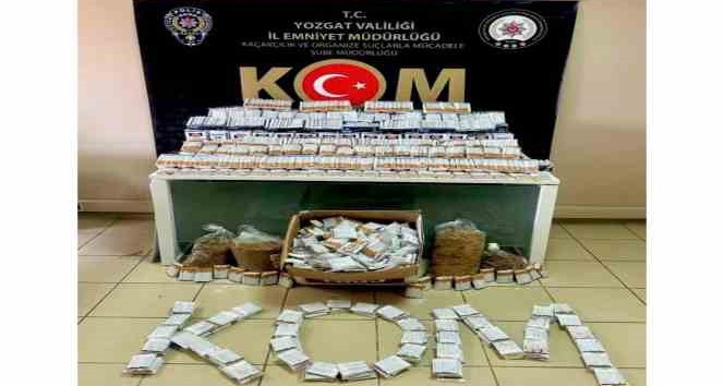 Yozgat’ta 36 bin adet dolu makaron ele geçirildi