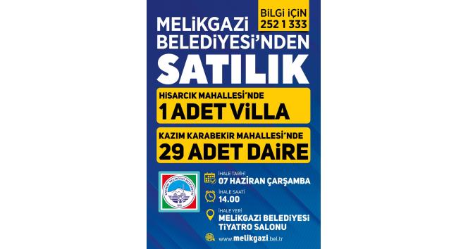 Melikgazi; 29 Daire ve 1 Adet Villa İçin Satışa Çıkıyor
