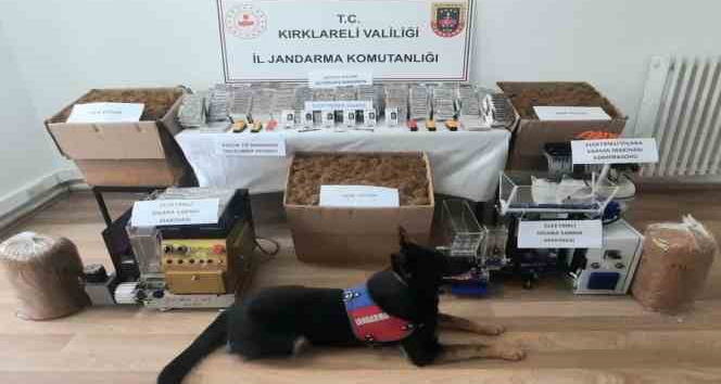 Kırklareli’nde kaçakçılık operasyonu: 48 bin 300 makaron ele geçirildi