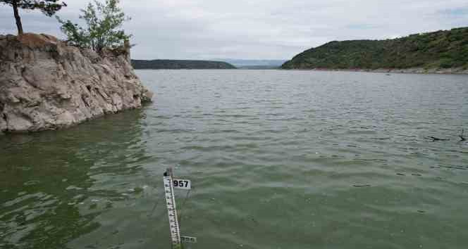 Başkentte barajların doluluk oranı havadan görüntülendi