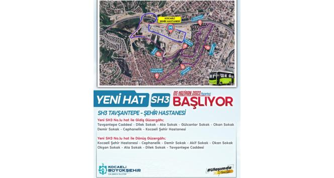 Şehir hastanesine yeni hat