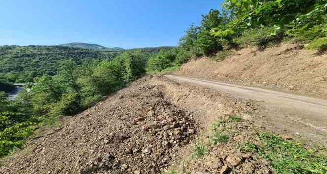 Çöken köy yoluyla 3 aydır kimse ilgilenmedi