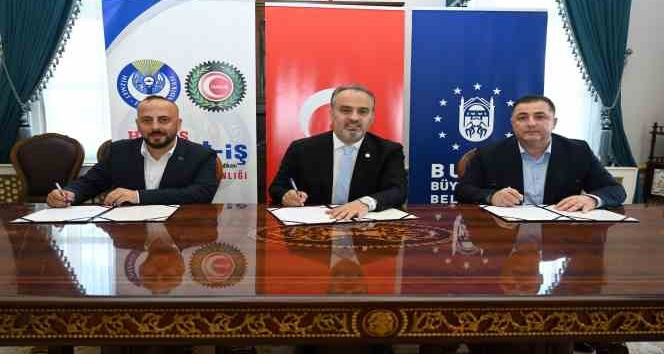 Bursa Büyükşehir Belediyesi ve BUSKİ işçileri için toplu sözleşme imzalandı