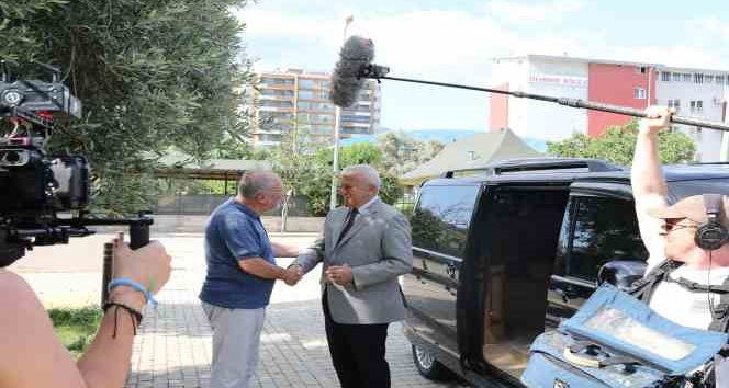 Başkan Atay ’Efeler’in Efesi’ filmi için kamera karşısına geçti