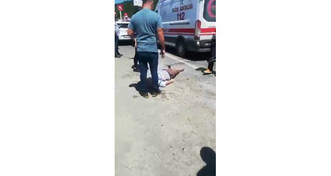 Otomobil yolun karşısına geçmek isteyen yayaya çarptı: 1 yaralı
