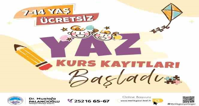 Melikgazi’de yaz kursları başlıyor