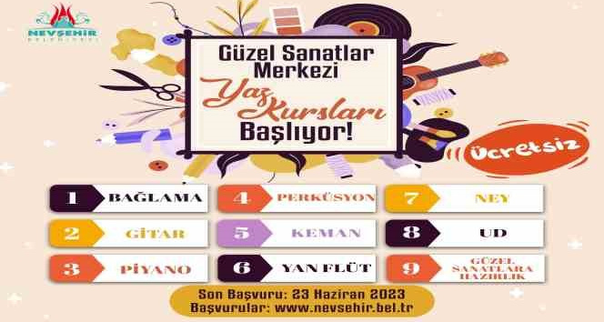 Güzel Sanatlar Merkezi Yaz kurs kayıtları başladı