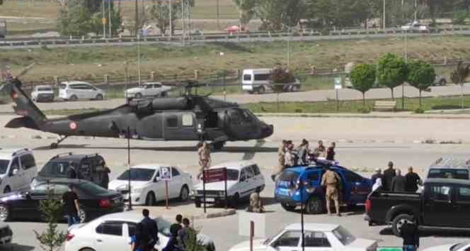 Operasyonda rahatsızlanan asker helikopterle hastaneye yetiştirildi