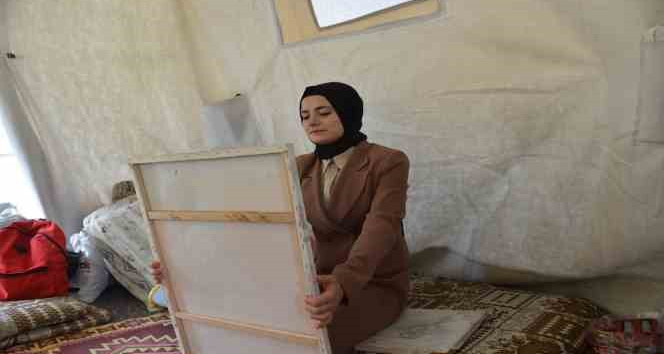 Suriyeli Betül, Türkiye ve Erdoğan sevgisini resme döktü