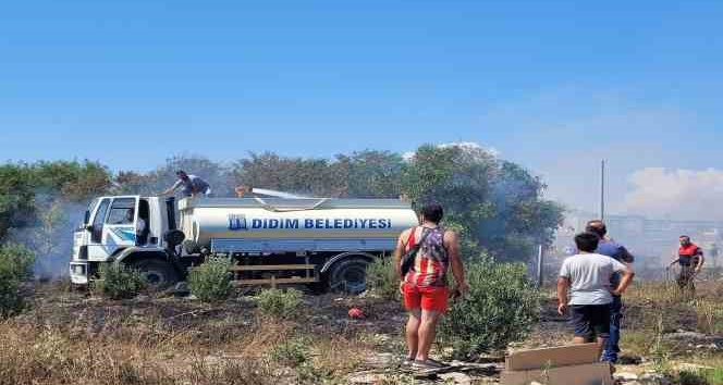 Didim’de sanayide çıkan yangın korkuttu