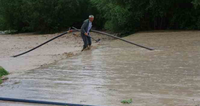 Yozgat’ta sel tarım arazilerine zarar verdi