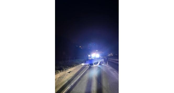 Kontrolden çıkan otomobil takla attı: 1 yaralı