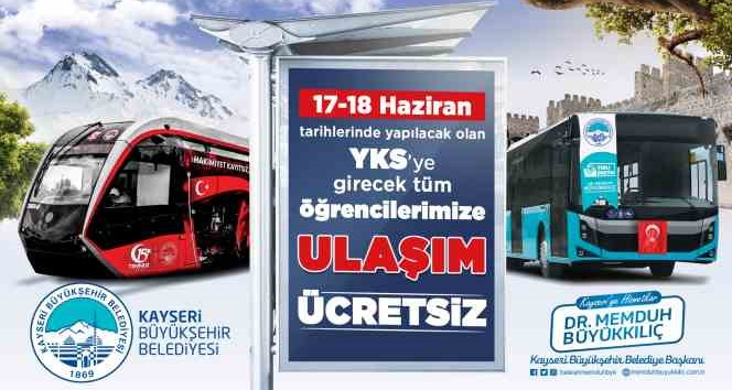 Büyükşehir’den YKS öğrencilerine ücretsiz ulaşım desteği