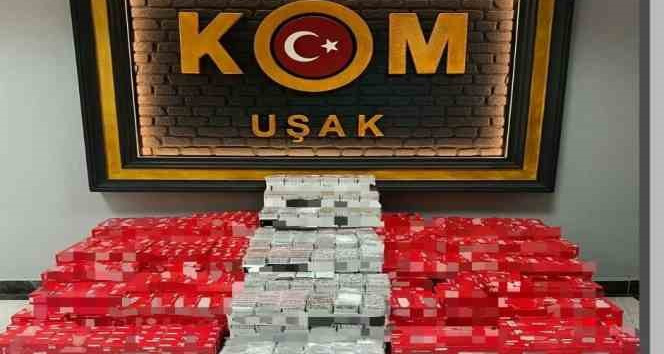 Uşak’ta 13 milyon 185 bin kaçak makaron ele geçirildi